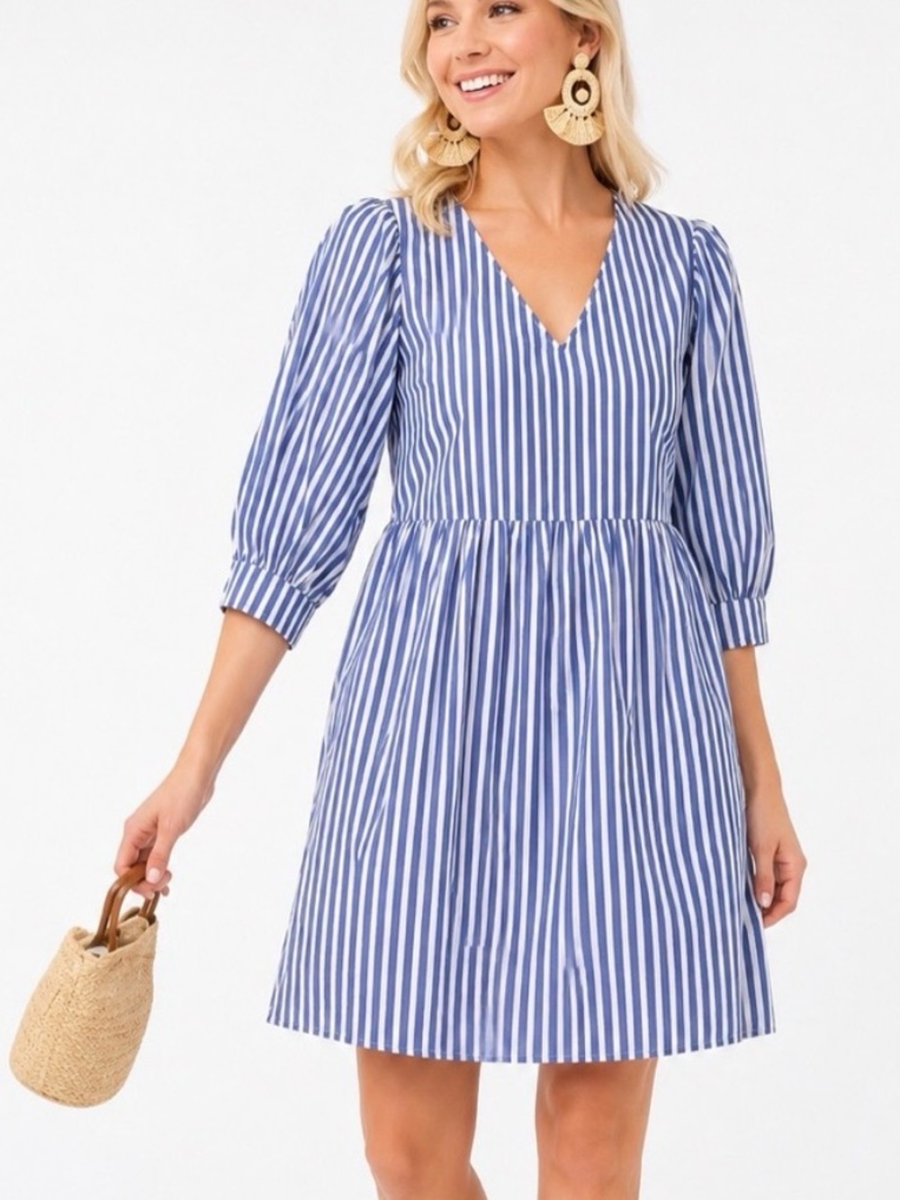 Pomander Place Tuckernuck Lizzie Dress Blue White Stripe